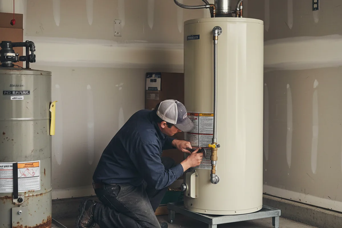 Water heater and shutoff valve replacement in Lyons